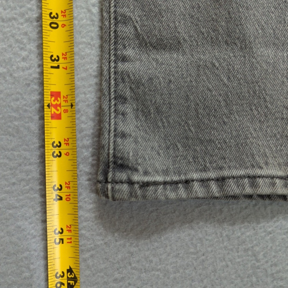 Levis 501 Original Stretch Mens Grey Straight Leg Button Fly Jeans 32x34 NWT - Picture 11 of 11
